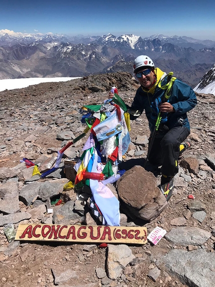 La vetta dell'Aconcagua per un progetto benefico