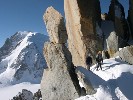 progressione in conserva - lungo la cresta dei Cosmiques
