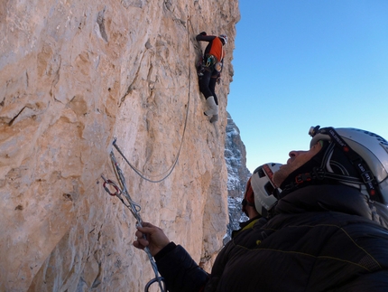 Via Cembridge, first winter ascent by Giupponi, Larcher and Leoni