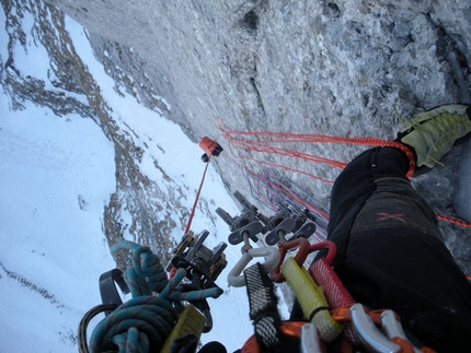 Presolana - On 16/03/2012 Daniele Natali and Tito Arosio carried out the first winter ascent of Via Paco.