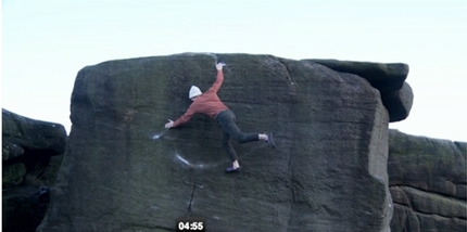 Tyler Landman frees Smiling Buttress a Curbar