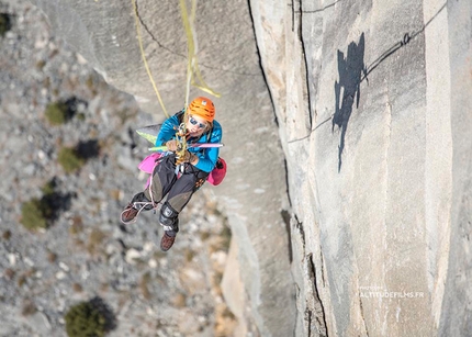 Vanessa François climbing El Capitan