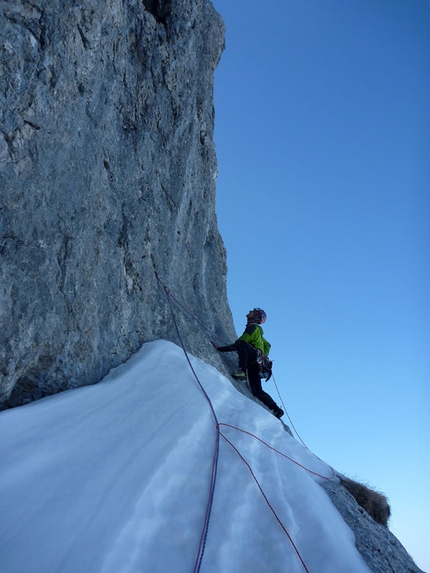 Presolana - On 16/03/2012 Daniele Natali and Tito Arosio carried out the first winter ascent of Via Paco.