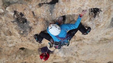 Climbing Via della Giraffa, Sass Ciampac in the Dolomites