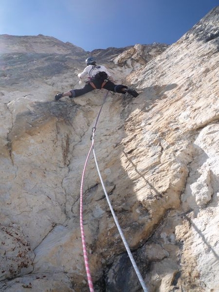 Gran Sasso - From 14 - 16/03/2012 Andrea Di Donato and Bertrand Lamaire carried out a winter ascent of Il nagual e la farfalla on the Gran Sasso.