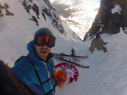 Luca Tamburini speedfly Canale del Diavolo, Passo del Tonale