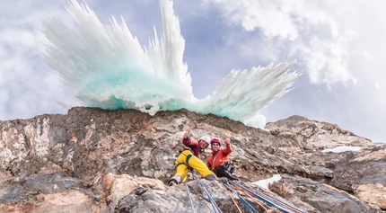 Eiserne Jungfrau, Simon Gietl e Vittorio Messini salgono variante di ghiaccio sulla Croda Scabra