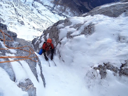 Ueli Steck e Kilian Jornet Burgada insieme sulla parete nord dell'Eiger