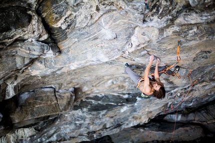 Daniel Woods and Dave Graham sport climbing at Flatanger in Norway