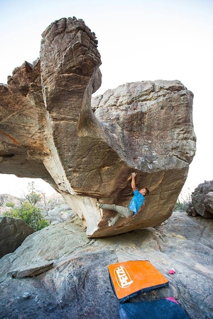 Jorg Verhoeven sul boulder Ammagamma nei Grampians