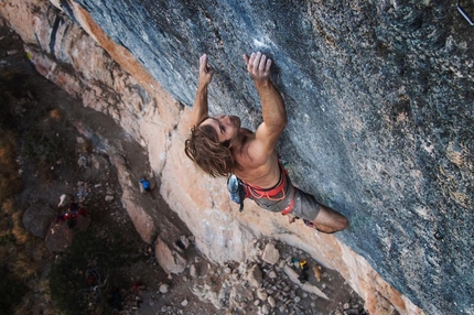 Chris Sharma climbing Joe Mama 9a+ at Oliana