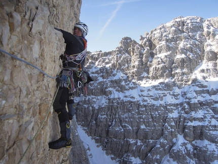 Tre Cime di Lavaredo, the winter traverse by Gietl and Schäli