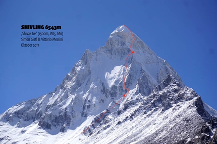 Shivling, Simon Gietl and Vittorio Messini climb Shiva's Ice