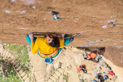 Nina Caprez climbing To Bolt Or Not To Be at Smith Rock