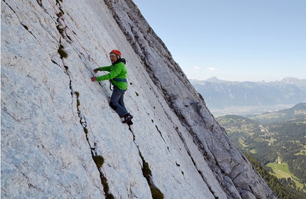 Marcel Remy, 94, climbing Miroir de l’Argentine in Switzerland