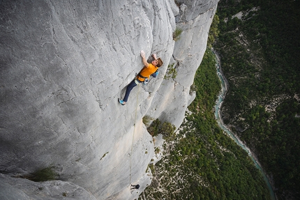 Seb Bouin nel Verdon su Les Braves Gens di Jean-Baptiste Tribout