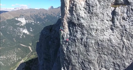 Tom Ballard, Bruno Pederiva climb Spigolo Nord-ovest on Torre Vallaccia, Dolomites
