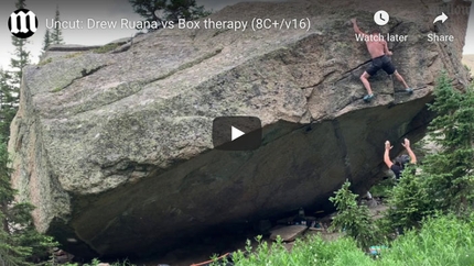 Drew Ruana su Box Therapy, boulder di 8C+ di Daniel Woods
