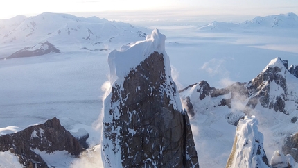 Cerro Torre in Patagonia Aerial view
