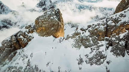 Mount Fop extreme skiing in the Dolomites: Linea Chasing Aesthetics