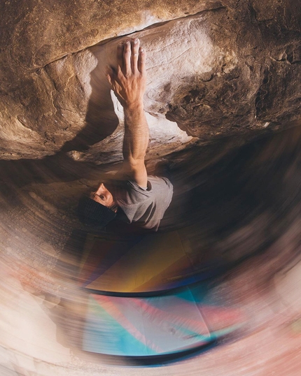 Daniel Woods sends Return of the Sleepwalker, 9A boulder at Red Rocks