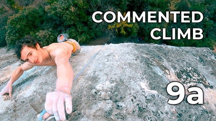 Adam Ondra attempts to flash Omen Nomen 9a at Padaro, Arco, Italy