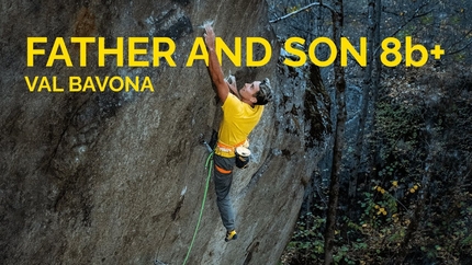 Marco Müller climbing Father and Son 8b+, Val Bavona