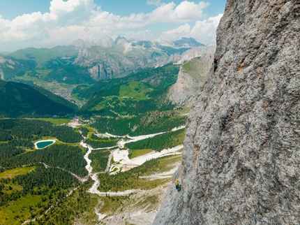 Roly Galvagni and Doctor Scintilla in Piz Ciavazes in the Dolomites