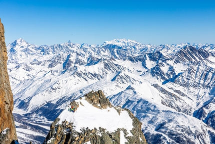 Couloir Isaïe on Punta Brendel, Aiguille Noire du Peuterey by François Cazzanelli, Emrik Favre, Stefano Stradelli