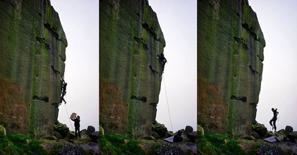 Michele Caminati - Michele Caminati su, e giù, dal The New Statesman E8 7a Ilkley Quarry in Inghilterra.