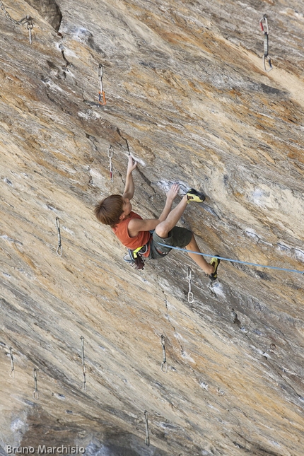 Tito Traversa - Tito Traversa sending Sarsifal 8b+ at Tetto di Sarre, Italy