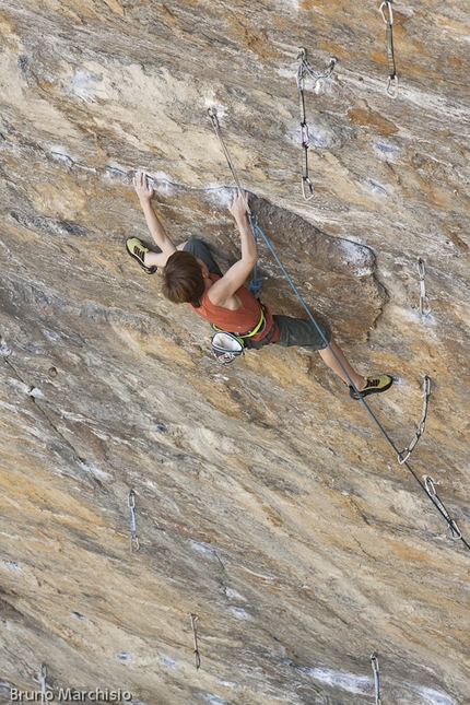 Tito Traversa - Tito Traversa sending Sarsifal 8b+ at Tetto di Sarre, Italy