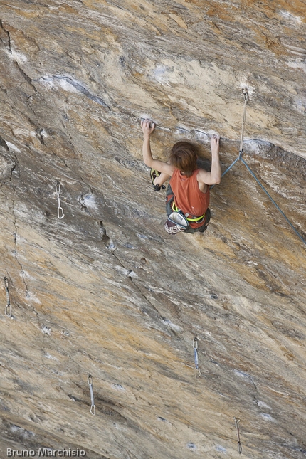 Tito Traversa - Tito Traversa sending Sarsifal 8b+ at Tetto di Sarre, Italy