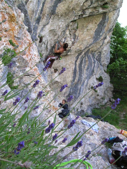 Pian Bernardo - Anna Gonzalez climbing Smack my Crack 8a, Pian Bernardo