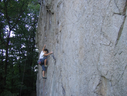 Rocca Pendice - Andrea Ragazzi in arrampicata a Rocca Pendice