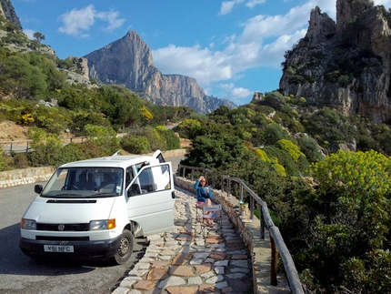 Caroline Ciavaldini and James Pearson in Sardinia