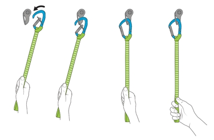 Aid climbing semi-rigid sling Tricky - Sistema con fettuccia semirigida per arrampicata artificiale