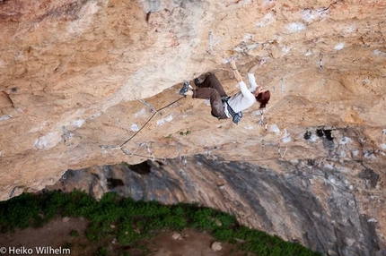 Johanna Ernst, 8c+ at Santa Linya in Spain