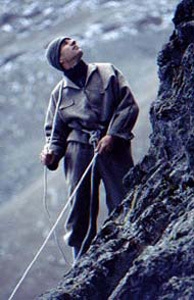 Monte Kenya - Kenya alpinismo old style: un momento della ricostruzione della storica salita.