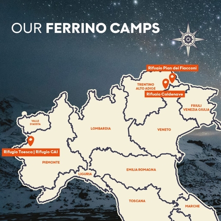 Campi Base Ferrino per vivere l’emozione di una vera esperienza outdoor! - Tornano anche quest’anno i Campi Base Ferrino, per vivere l’emozione di una vera esperienza outdoor! Rifugio Pian dei Fiacconi, rifugio Caldenave e rifugio Toesca le location scelte per vivere un’estate all’insegna dell’outdoor diventando, per un giorno, tester Ferrino.