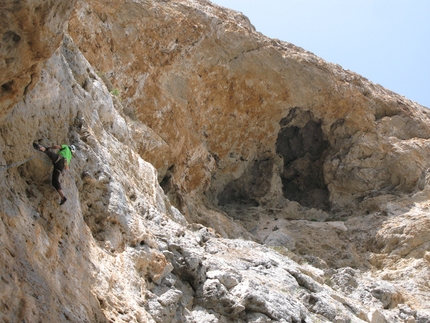 Telendos - Climbing at the sector  Inspiration at Telendos, Kalymnos