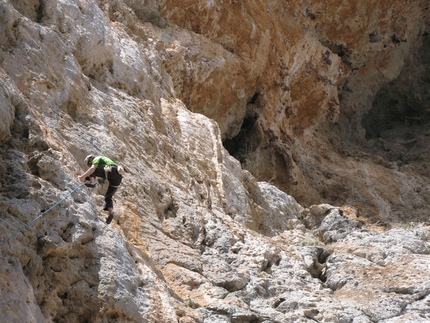 Telendos - Climbing at the sector  Inspiration at Telendos, Kalymnos