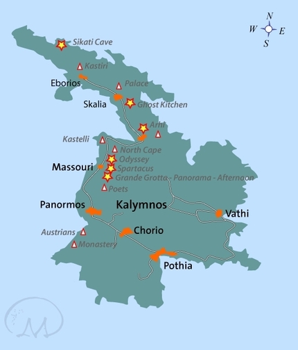 Kalymnos - Le falesie sull'isola di Kalymnos.