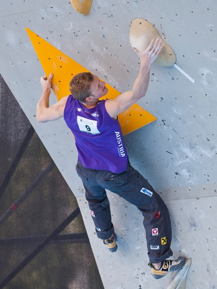 Bouldering World Cup 2012 - The fourth stage of the Bouldering World Cup 2012 in Innsbruck, Austria: Jakob Schubert