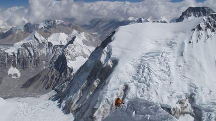 Nuptse - David Göttler a circa 7500m sul Nuptse
