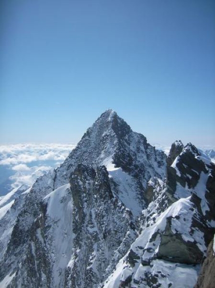 Grossglockner - Grossglockner: Mayerlrampe, la via vista dal Glocknerwand