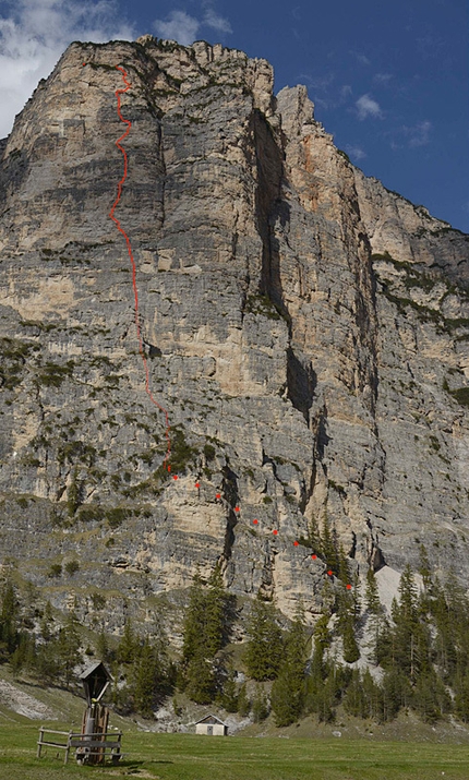 Gratta e Vinci, new rock climb in the Dolomites by Christoph Hainz & Simon Kehrer