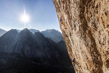 Louis Gundolf frees old David Lama project on Laserz in Lienz Dolomites