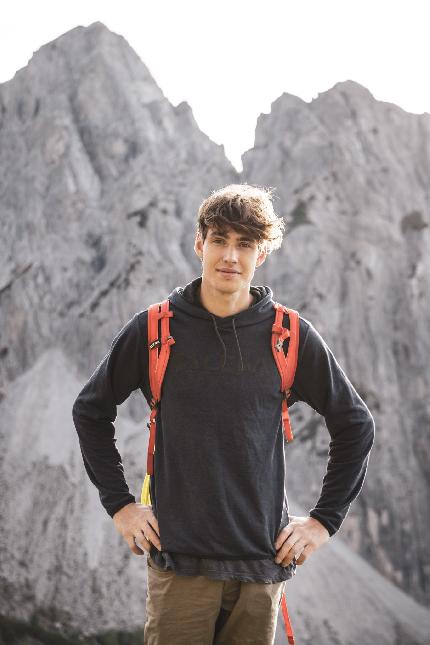 Louis Gundolf, Lama project, Laserz, Lienz Dolomites - Austrian climber Louis Gundolf