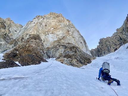 Huge Latok Thumb in Karakorum first ascended by Miquel Mas, Marc Subirana